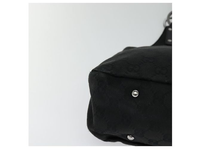 Borsa a Spalla GG Canvas Gucci Nera 132260 Auth ep7331 Nero - vista 10