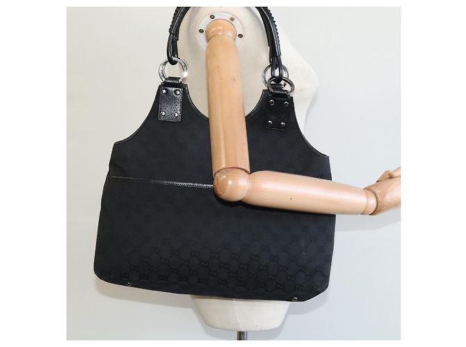 Borsa a Spalla GG Canvas Gucci Nera 132260 Auth ep7331 Nero - vista 21
