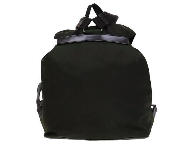 Zaino PRADA in nylon khaki Auth bs22082 Cachi - vista 2