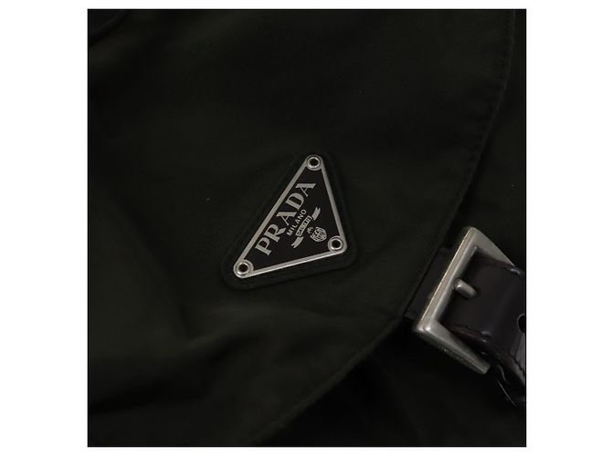 Zaino PRADA in nylon khaki Auth bs22082 Cachi - vista 20