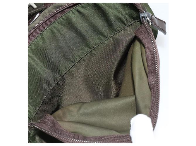 Zaino PRADA in nylon khaki Auth bs22082 Cachi - vista 28