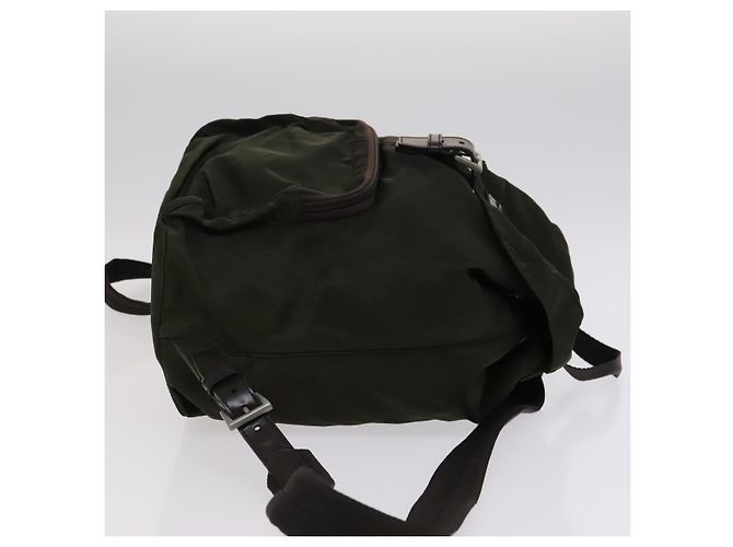 Zaino PRADA in nylon khaki Auth bs22082 Cachi - vista 3