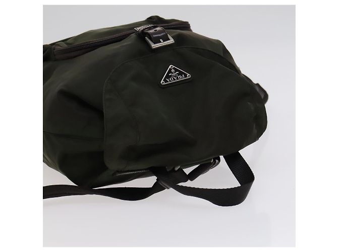 Zaino PRADA in nylon khaki Auth bs22082 Cachi - vista 6