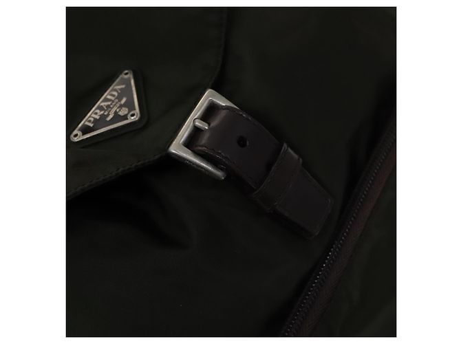 Zaino PRADA in nylon khaki Auth bs22082 Cachi - vista 9