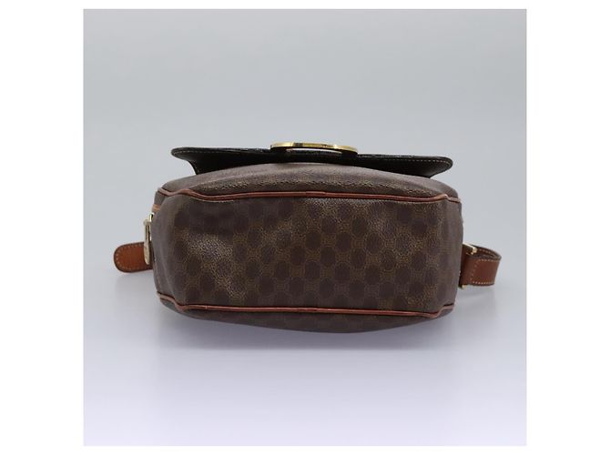Céline Bolsa de ombro em lona Macadam CELINE em couro PVC marrom Auth 115445 - vista 10
