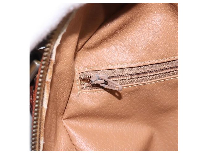 Céline Bolsa de ombro em lona Macadam CELINE em couro PVC marrom Auth 115445 - vista 23
