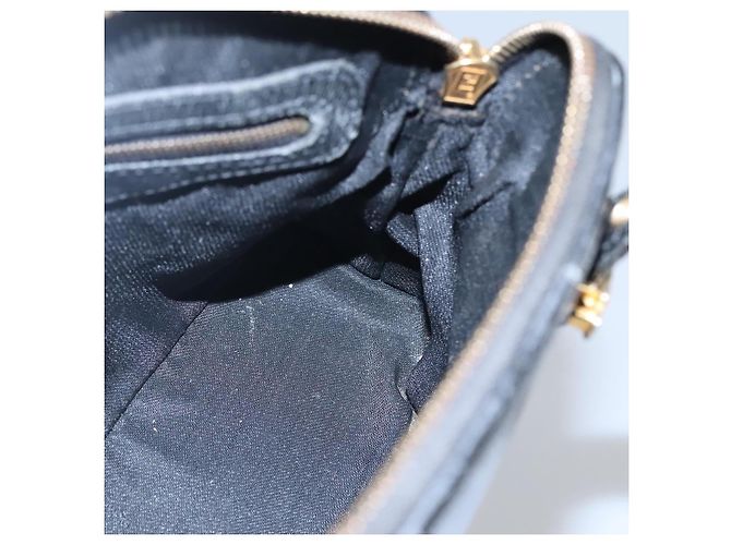 Borsa a mano FENDI in pelle 2 vie nera e oro Auth hk1976 Nero D'oro - vista 18