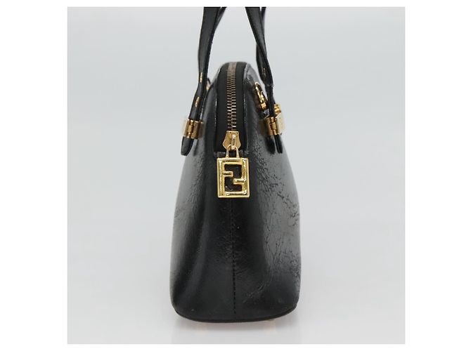 Borsa a mano FENDI in pelle 2 vie nera e oro Auth hk1976 Nero D'oro - vista 3