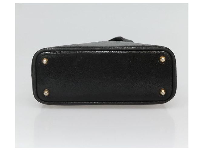 Borsa a mano FENDI in pelle 2 vie nera e oro Auth hk1976 Nero D'oro - vista 5
