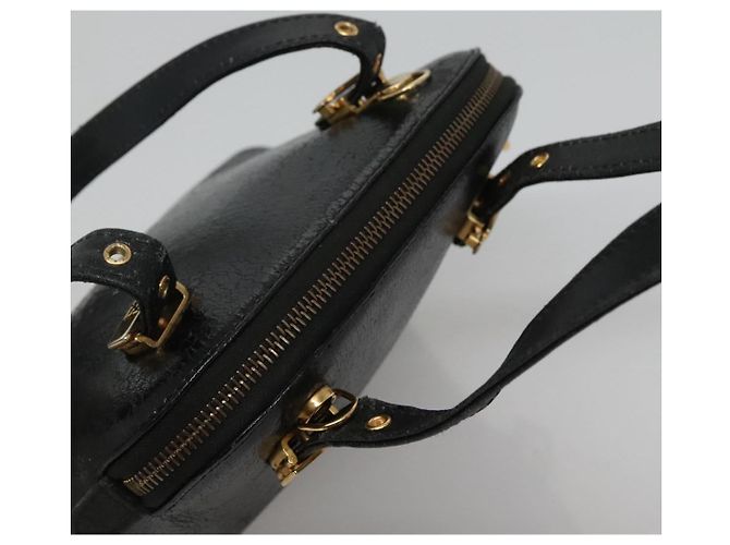 Borsa a mano FENDI in pelle 2 vie nera e oro Auth hk1976 Nero D'oro - vista 6