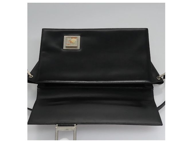 Borsa a spalla in pelle nera VERSACE Auth bs22448 Nero - vista 10