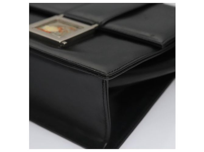 Borsa a spalla in pelle nera VERSACE Auth bs22448 Nero - vista 15