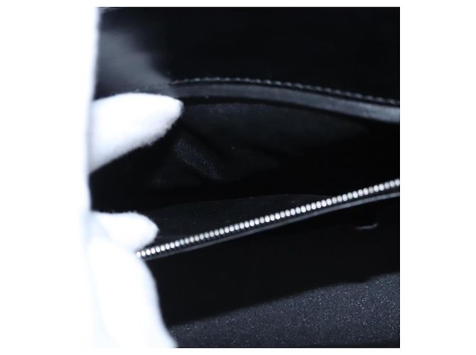 Borsa a spalla in pelle nera VERSACE Auth bs22448 Nero - vista 22
