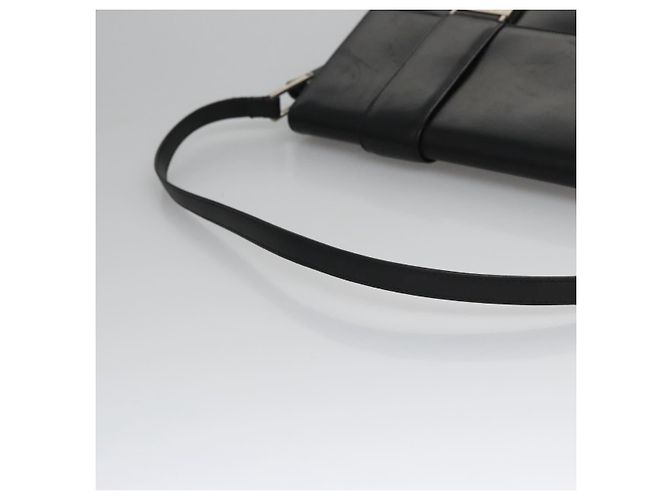 Borsa a spalla in pelle nera VERSACE Auth bs22448 Nero - vista 7