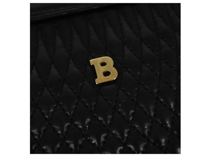Borsa a spalla BALLY in pelle nera Auth BA240 Nero - vista 15