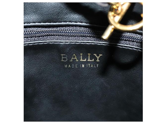 Borsa a spalla BALLY in pelle nera Auth BA240 Nero - vista 16