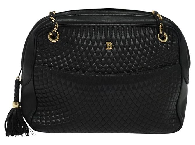 Borsa a spalla BALLY in pelle nera Auth BA240 Nero - vista 2