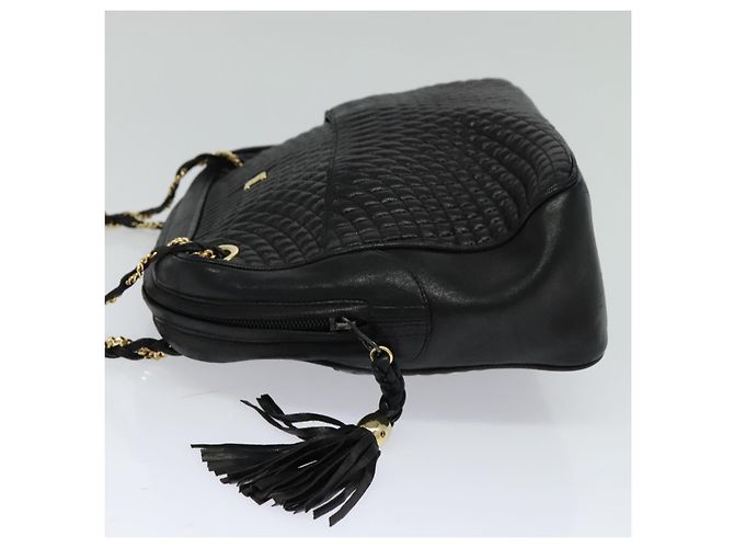 Borsa a spalla BALLY in pelle nera Auth BA240 Nero - vista 4