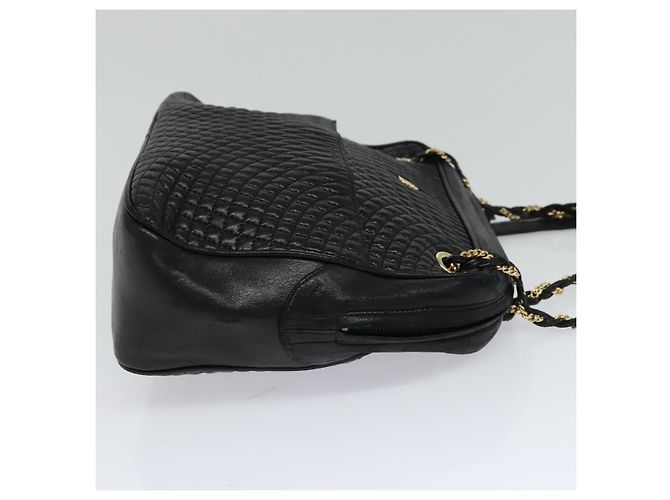 Borsa a spalla BALLY in pelle nera Auth BA240 Nero - vista 5
