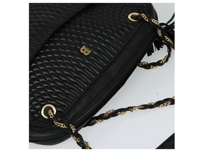 Borsa a spalla BALLY in pelle nera Auth BA240 Nero - vista 6