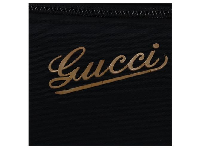 Pouch GUCCI Nylon Navy Silver Auth bs22200 Argento Blu navy - vista 12