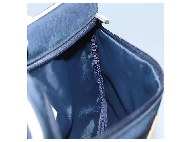 Pouch GUCCI Nylon Navy Silver Auth bs22200 Argento Blu navy - vista 17
