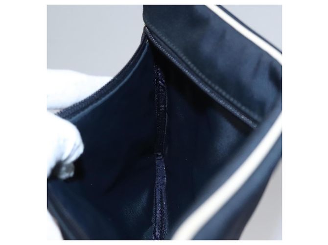 Pouch GUCCI Nylon Navy Silver Auth bs22200 Argento Blu navy - vista 18