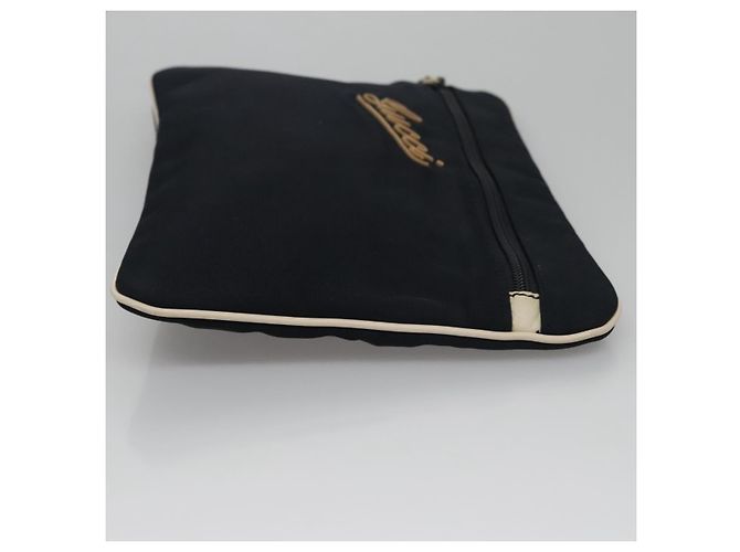 Pouch GUCCI Nylon Navy Silver Auth bs22200 Argento Blu navy - vista 4