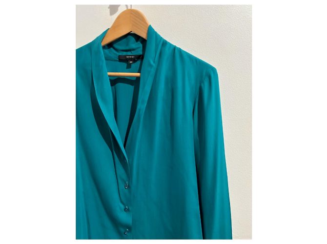 GUCCI Tops T.International M Seda Azul - vista 8