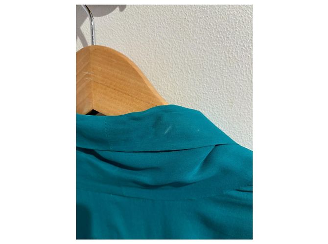 GUCCI Tops T.International M Seda Azul - vista 9