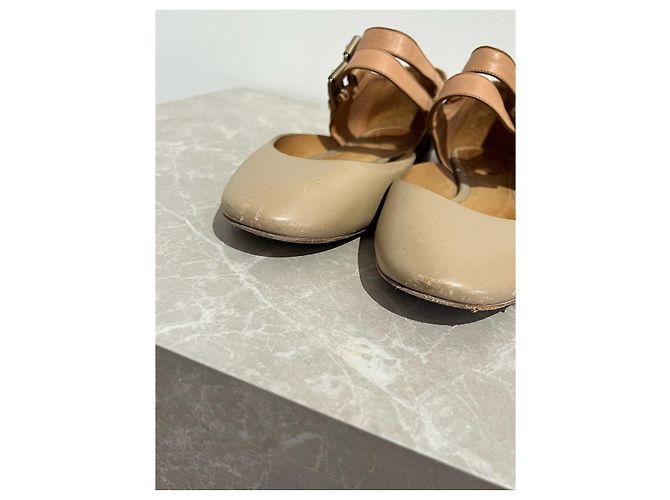 Chloé CHLOE Bailarinas T.EU 37 Cuero Beige - vista 6