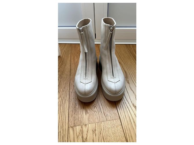 Botines THE ROW T.EU 37 Cuero Beige - vista 3