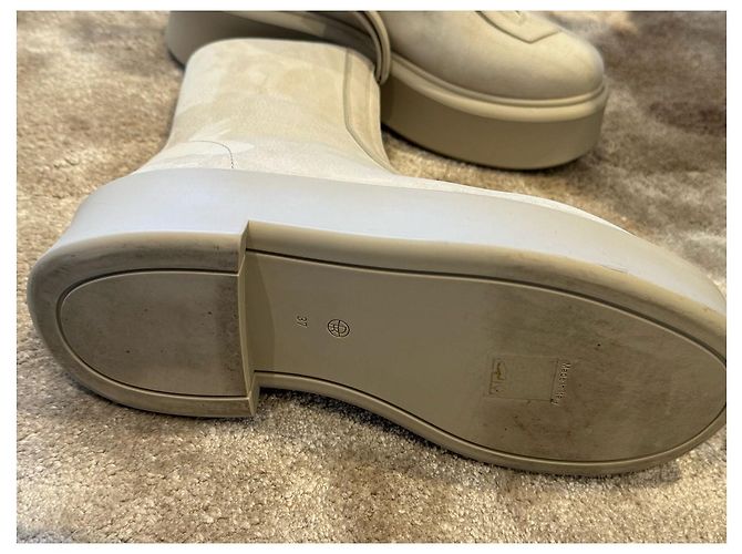 Botines THE ROW T.EU 37 Cuero Beige - vista 5