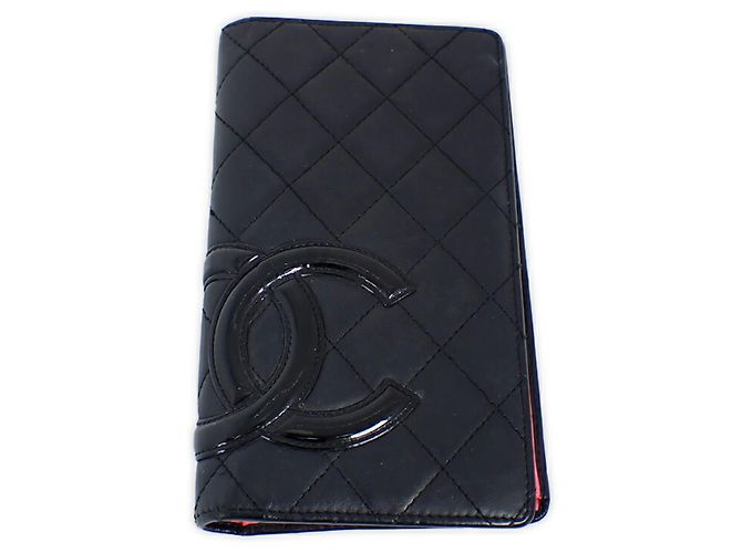 Cartera larga Chanel Cambon Line Negro Rosa - vista 2
