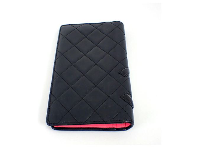 Cartera larga Chanel Cambon Line Negro Rosa - vista 4