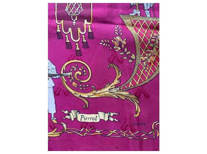 Hermès Lenço de seda La Comédie Italienne Vermelho - vista 8