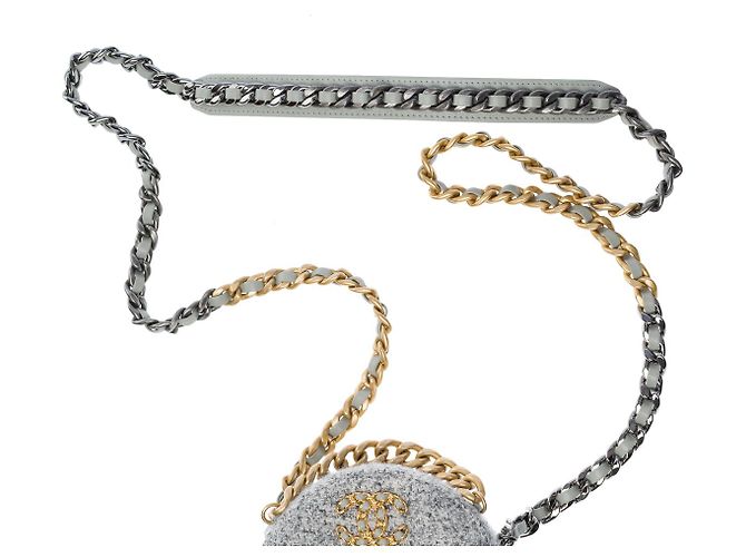CHANEL Bag Chanel 19 in Grey Tweed - 102523 - view 10