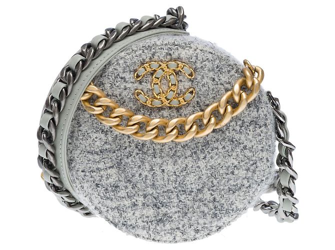 CHANEL Bag Chanel 19 in Grey Tweed - 102523 - view 3