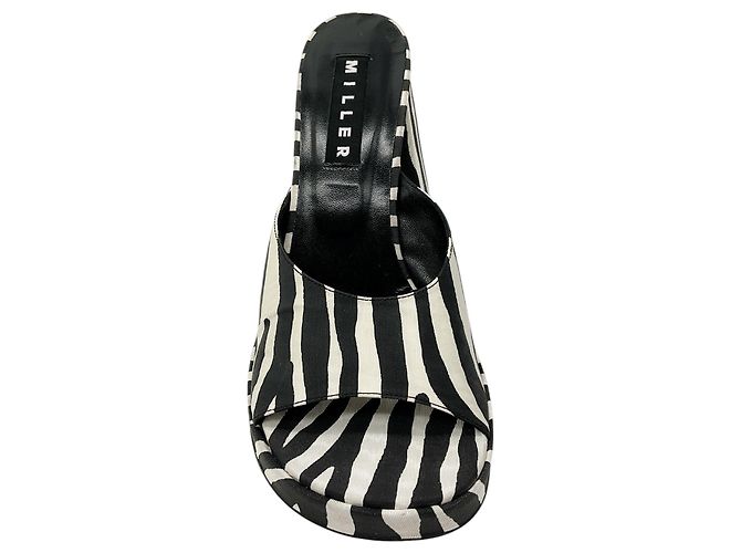 Sandali a piattaforma scivolosi Simon Miller Black / White Slice Zebra Multicolore - vista 4