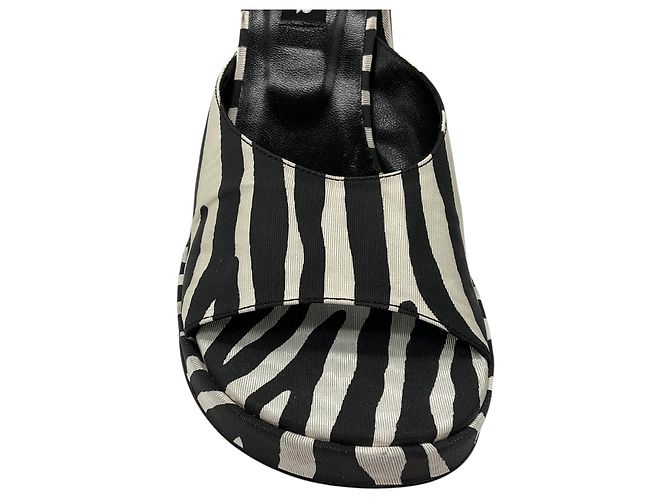Sandali a piattaforma scivolosi Simon Miller Black / White Slice Zebra Multicolore - vista 5