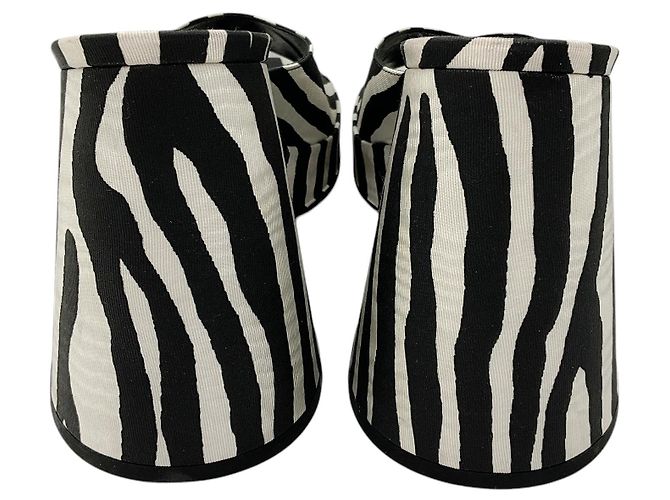 Sandali a piattaforma scivolosi Simon Miller Black / White Slice Zebra Multicolore - vista 6