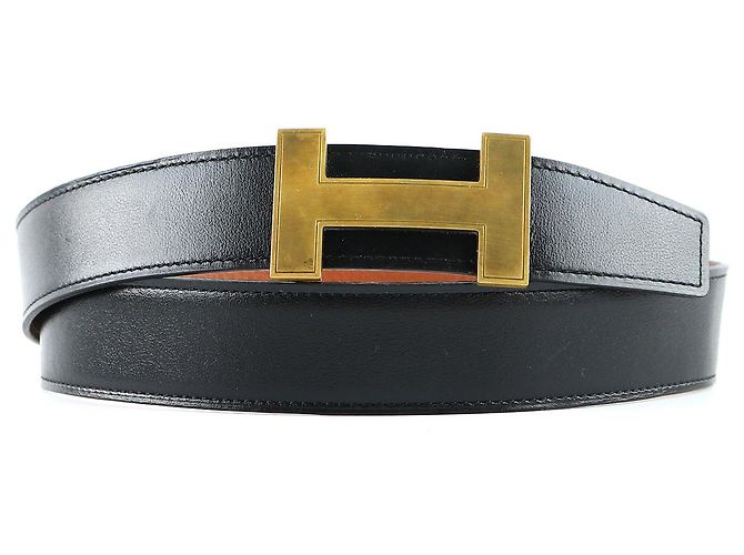 Hermès HERMES Gürtel T.cm 90 Leder Schwarz - Ansicht 2