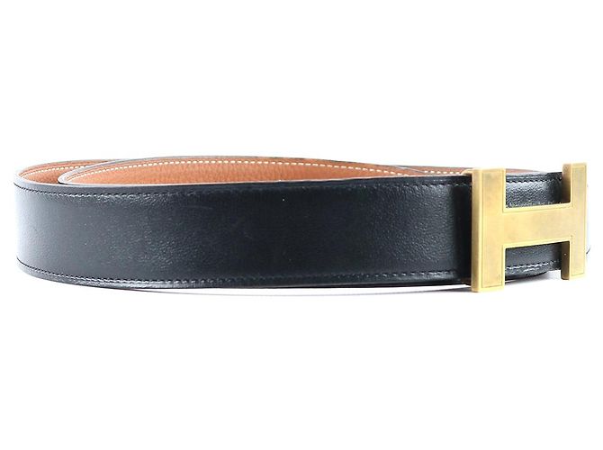Hermès HERMES Gürtel T.cm 90 Leder Schwarz - Ansicht 3