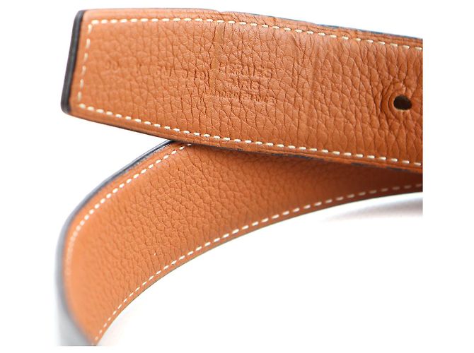Hermès HERMES Gürtel T.cm 90 Leder Schwarz - Ansicht 5