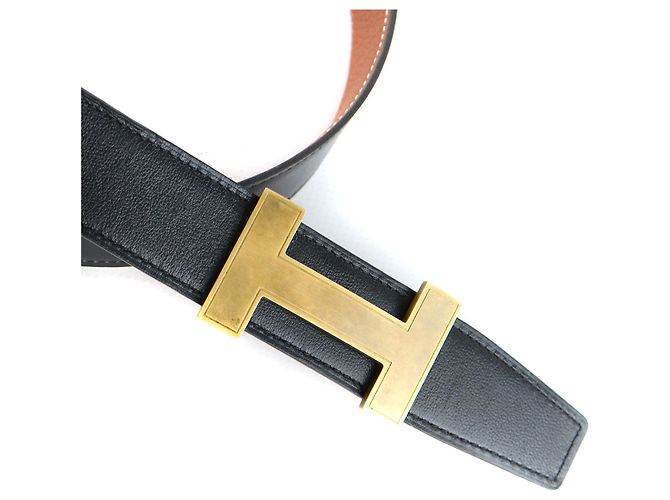 Hermès HERMES Gürtel T.cm 90 Leder Schwarz - Ansicht 6