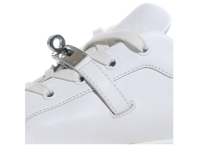 Kelly Hermès Tênis HERMES T.EU 39 Couro Branco - vista 6