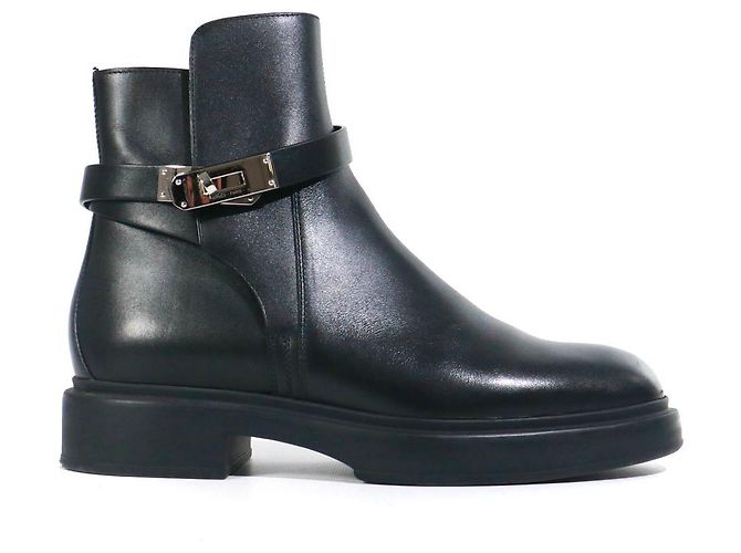 Kelly Hermès Botas HERMES T.EU 39.5 Cuero Negro - vista 2