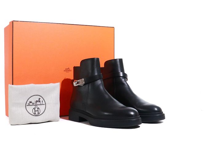 Kelly Hermès Botas HERMES T.EU 39.5 Cuero Negro - vista 9