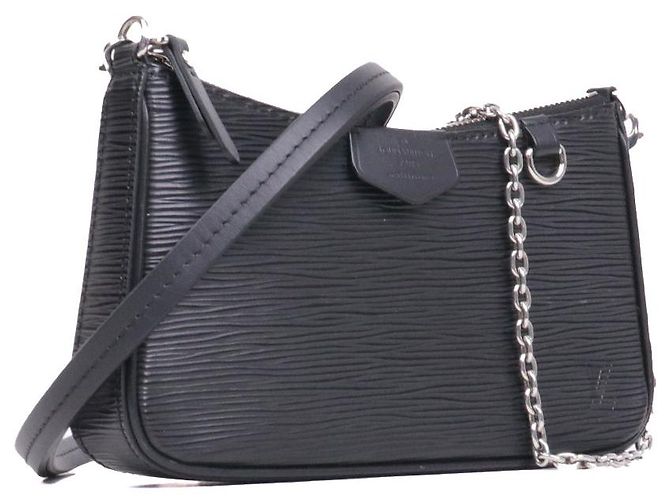 LOUIS VUITTON - Borsa a spalla Louis Vuitton Easy Pouch On Strap in pelle Epi nera Nero - vista 2