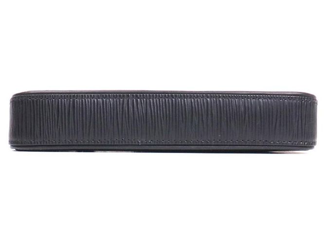 LOUIS VUITTON - Borsa a spalla Louis Vuitton Easy Pouch On Strap in pelle Epi nera Nero - vista 4